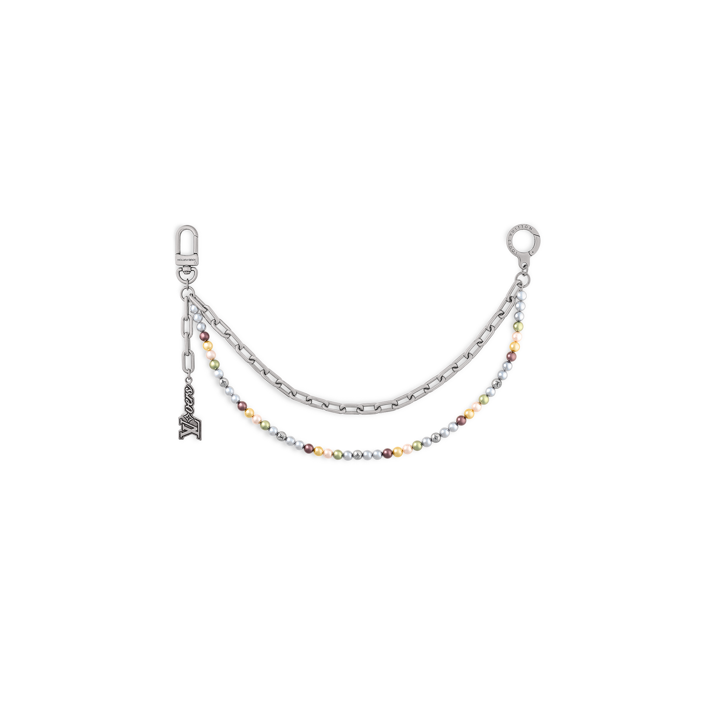LOUIS VUITTON PEARLS CHAIN BELT AND BAG CHARM M02293 LOUIS VUITTON PEARLS CHAIN BELT AND BAG CHARM M02293